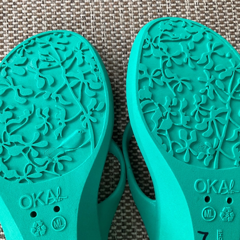 Oka B sandals.Aqua.M/L. - Picture 5 of 7